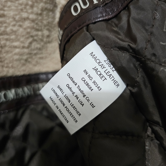 Outback Trading Company Brown Mackay Leather Jacket - Picture 11 of 16